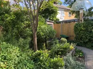 Garden Planting Scheme and Reclaimed Railway Sleepers