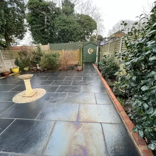 Limestone Patio Installation