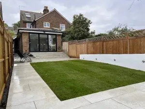 Porcelain Steps, Patio, Pergola & Retaining Walls | Structural & Stylish Garden Upgrade